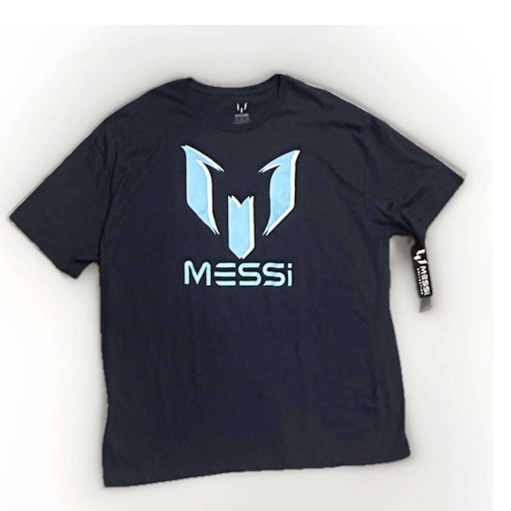 Messi Logo MLS Men's Blue Graphic Tee Shirt, Navy, Size 3XL **NEW**